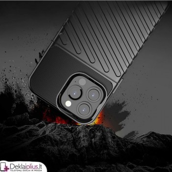 Thunder guminis dėklas - juodas (telefonui Apple Iphone 13 Pro Max)